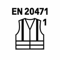 Alta visibilidad EN 20471, clase 1